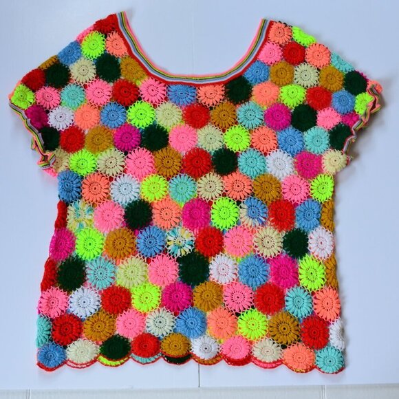 Hand Crocheted Flower Top - Picture 3 of 11